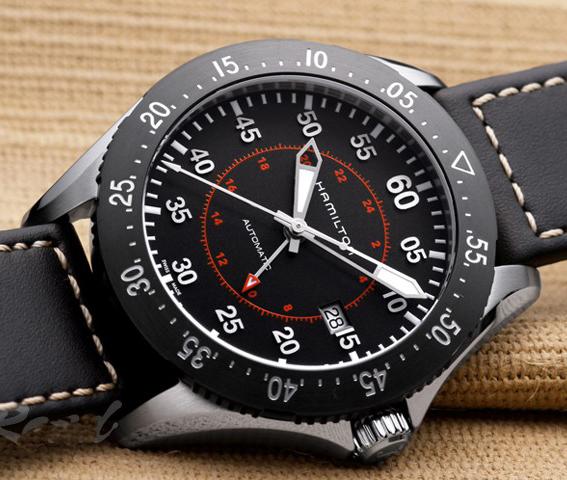 ハミルトン HAMILTON スーパーコピー カーキ パイロット GMT オート H76755735